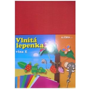 lepenka E-Welle 260g 34,5x24,5 rovná - červená 10 listů