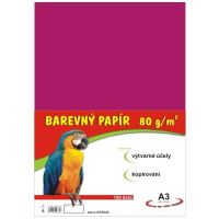 barevný papír A3 80gr. růžový 100 listů