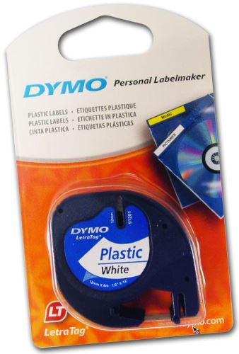 Páska DYMO LetraTag™ (plast 12mm x 4m) bílá