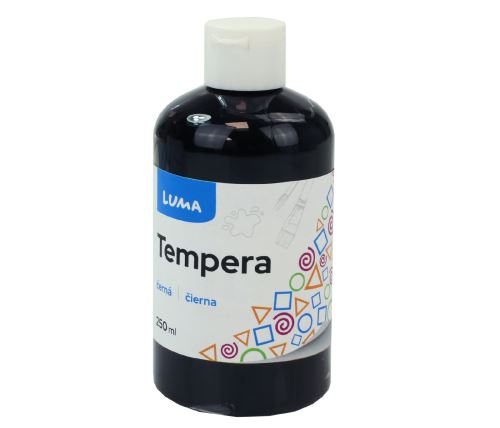 BARVY TEMPEROVÉ LUMA 250ML ČERNÁ