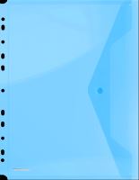 Obálka s drukem průhledná A4, euroděrování PP, modrá