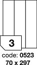 etikety 70x297 3 etikety arch/100 archů