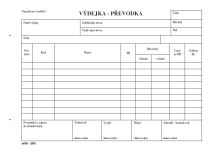 Výdejka - převodka A5 NCR , propisovací