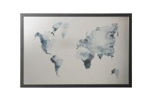 Magnetická tabule &quot;World Map&quot;, bílá, s černým rámem, 60x40 cm, VICTORIA