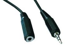 Kabel prodloužovací jack 3,5mm M/F, 1,5m audio (1)