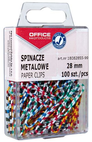 Spony , 28 mm, mix barev, 100 ks, blistr