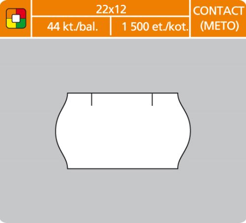 Cenové etikety Contact (Meto) 22x12 červené signální