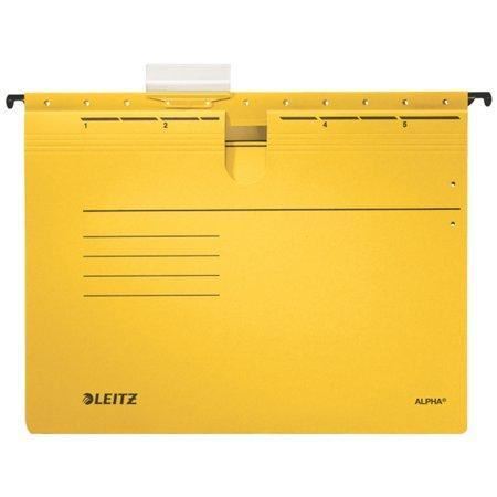 Závěsné desky Leitz ALPHA® s rychlovazačem, Žlutá