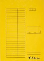 Desky s rychlovazačem, žluté, karton, A4, VICTORIA balení 5 ks