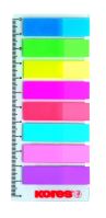 Neonové záložky 45x12 Index Strips na pravítku  8 barev 25 listů