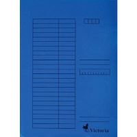 Desky s chlopněmi, modré, karton, A4, VICTORIA balení 5 ks