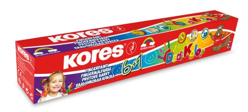 KORES prstové barvy Dedi Kolor, 6 barev po 30 ml v kalíšcích (1)