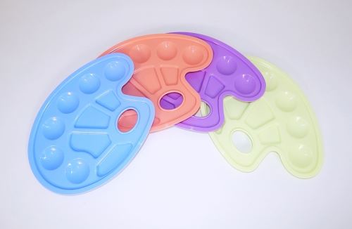 paleta malířská plast malá barevná