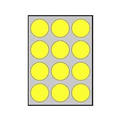 etikety A4 kolečka 60mm žluté signální