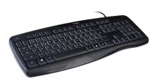 Klávesnice C-TECH KB-107 USB, ERGO,  černá, CZ/SK (1)
