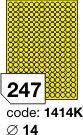 etikety kolečka 14mm žluté