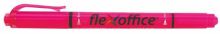 Zvýrazňovač "HL01", růžová, oboustranný, FLEXOFFICE