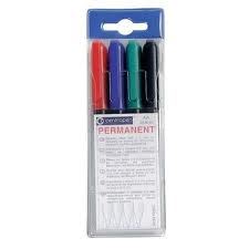 Popisovač 2846/4 PERMANENT sada 4 ks plast. hrot 1 mm