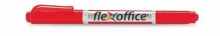 Permanentní popisovač "PM01", červená, kužel. hrot, oboustr, FLEXOFFICE