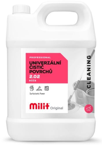 MILIT UNIVERSÁLNÍ ČISTIČ POVRCHŮ RŮŽE 5L