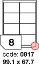 etikety 99,1x67,7 8 etiket arch/100 archů
