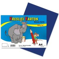Kreslící karton barevný tmavě modrý A4 180gr. / 50 ks