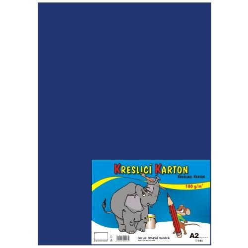 kreslící karton tmavě modrý  A2 180gr. 1 list