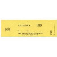 Vstupenka ( blok 100 lístků - číslované )
