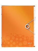 Třídicí kniha Leitz WOW, Metalická oranžová, 12 částí