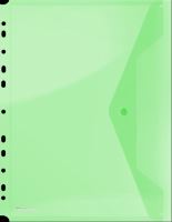Obálka s drukem průhledná A4, euroděrování PP, zelená