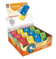 Pryž SPINNER  s plastovou krytkou, 12 ks, barevný mix, Y-PLUS+ (2)
