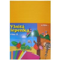 Lepenka E-Welle 260g 34,5 x 24,5cm rovná-oranžová 10listů