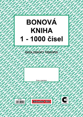 bonová kniha  1 000 čísel  ( sešit  A4  2 x 50 listů )
