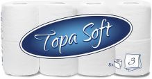 TOPA SOFT toaletní papír 3-V 100% cel. bílý 150 út. 8 ks.