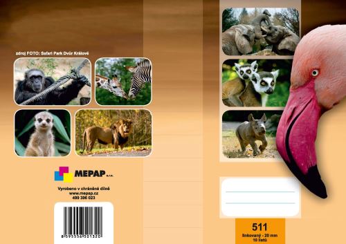Sešit 511 linkovaný 10 listů ZOO