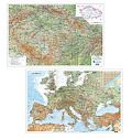 Stolní podložka - oboustranná mapa ČR+Evropa (67 x 44 cm)