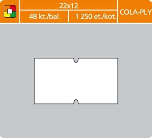 Cenové etikety Cola-Ply 22x12 žluté signální