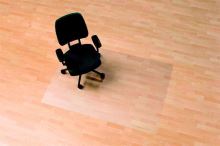 Podložka pod židli, na tvrdé podlahové krytiny, tvar E, 75x120 cm, RS OFFICE &quot;Ecoblue&quot;