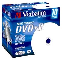 Média DVD+R Verbatim 4.7GB 16x, Printable,Box-10ks (1)