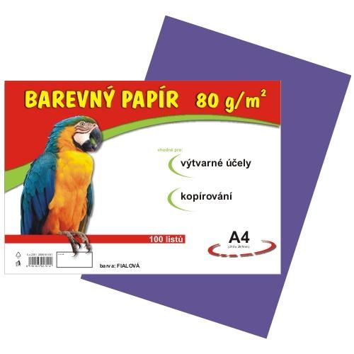 barevný papír A4 80gr. fialový  100 listů