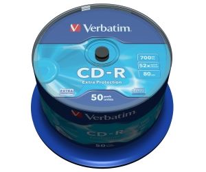 Verbatim CD-R 700MB/80min, 52x, Spindl, 50ks