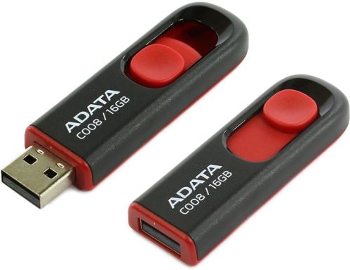 ADATA USB C008 16GB BLACK/RED