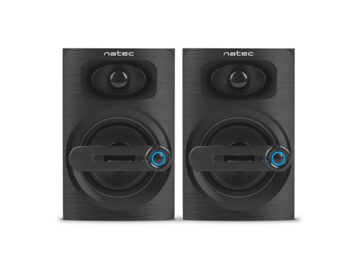 NATEC reproduktory COUGAR 6W RMS, dřevo/plast, černé