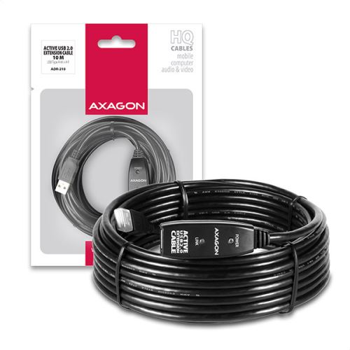 AXAGON USB2.0 aktivní prodlužka/repeater kabel 10m