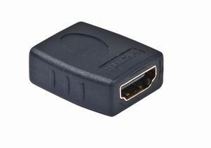 Kab. redukce HDMI-HDMI F/F,zlacené kontakty, černý