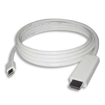 PremiumCord kabel miniDP - HDMI M/M 1m, bílá