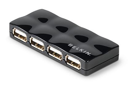 BELKIN USB HUB 2.0 4-port Travel Quilted, aktivní
