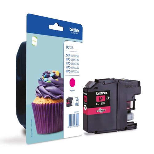 Brother LC-123M (inkoust magenta, 600 str.)