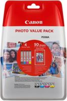 Canon CLI-571XL C/M/Y/BK + 50x PP-201
