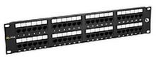 19" Patch panel Solarix 48 x RJ45 CAT5E UTP černý